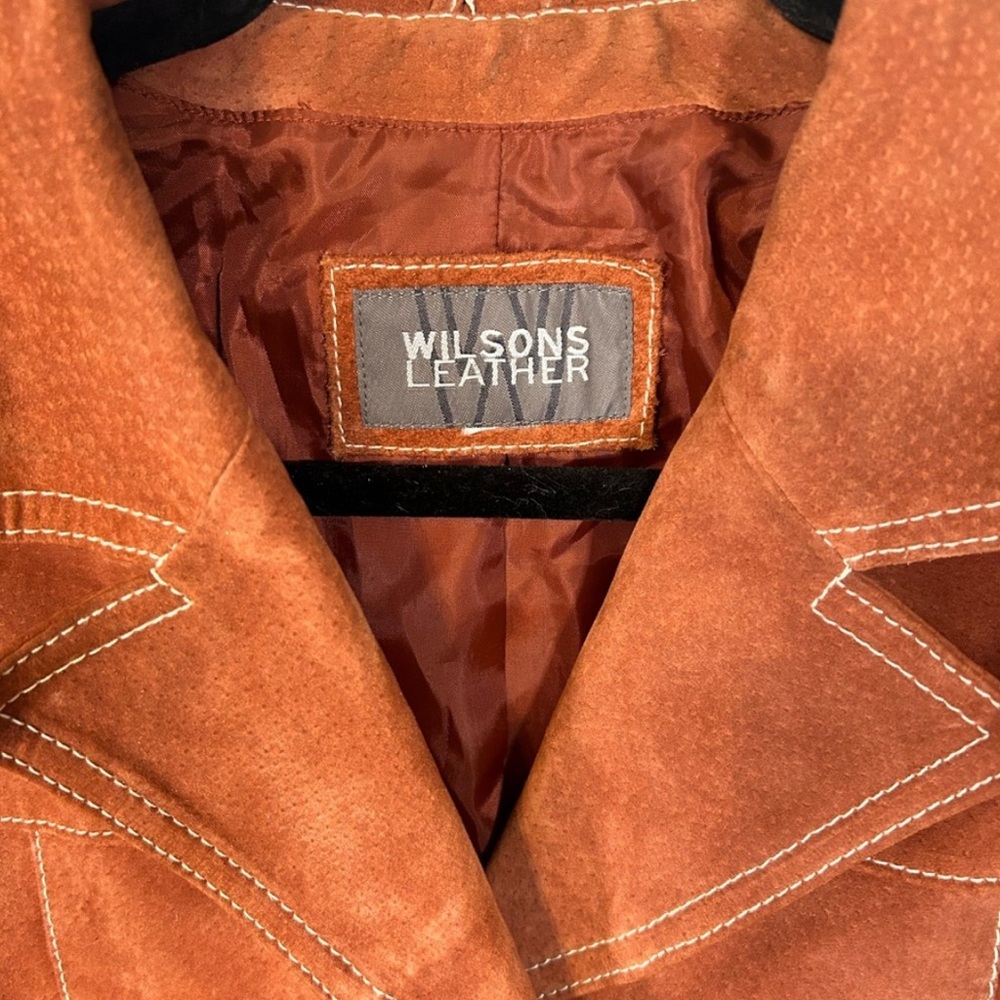 🔥 Stunning Wilsons Leather 100% Suede Coat in Burnt Orange 🔥